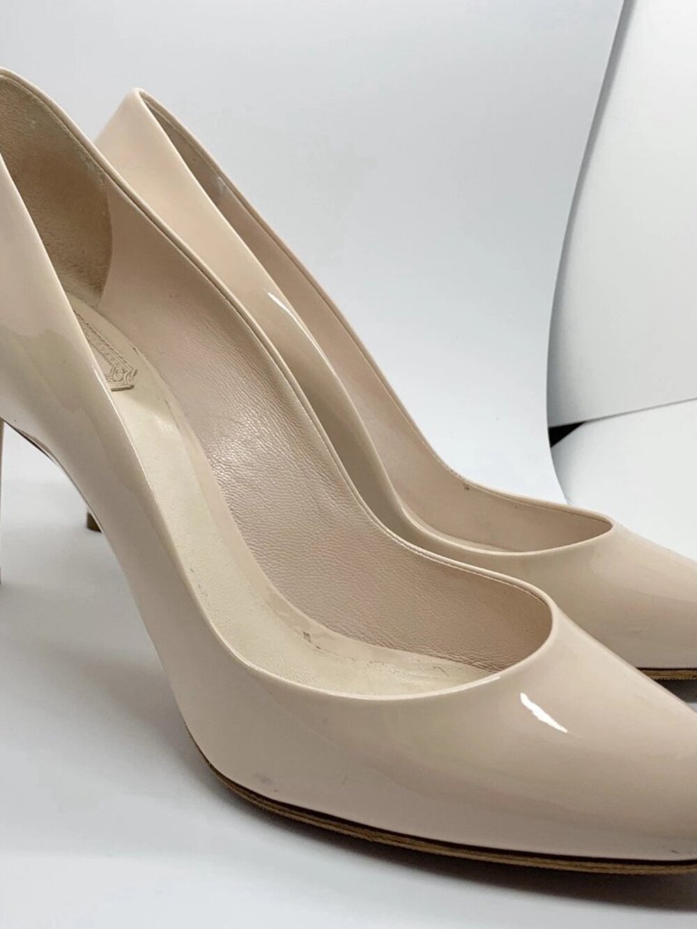 Christian Dior Pink Patent Leather Pumps, Size 39